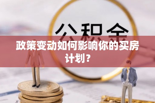 惠济政策变动如何影响你的买房计划？