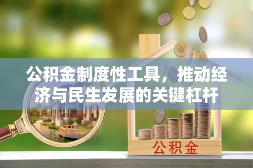惠济公积金制度性工具，推动经济与民生发展的关键杠杆