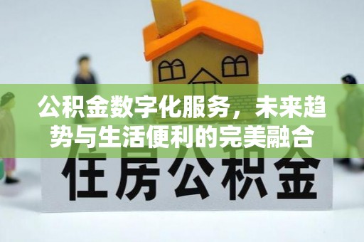 惠济公积金数字化服务，未来趋势与生活便利的完美融合