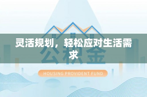 惠济灵活规划，轻松应对生活需求