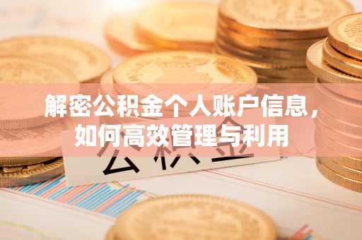 惠济解密公积金个人账户信息，如何高效管理与利用