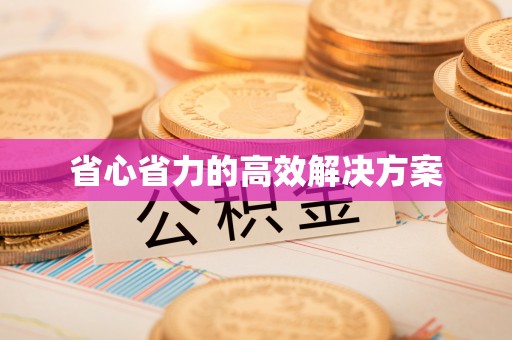 惠济省心省力的高效解决方案