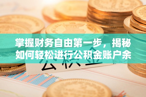 惠济掌握财务自由第一步，揭秘如何轻松进行公积金账户余额查询